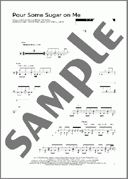Pour Some Sugar On Me(Def Leppard) 楽譜 その他 ダウンロード