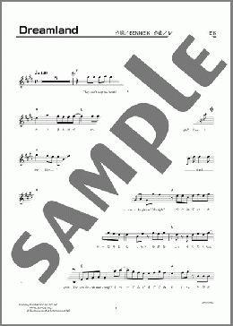 Dreamland(BENNIE K) 楽譜 メロディ ダウンロード