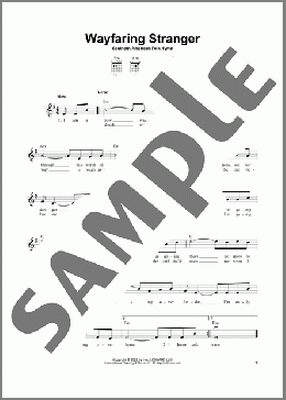Wayfaring Stranger(Southern American Folk Hymn) 楽譜 メロディ ダウンロード