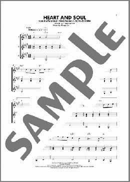 Heart And Soul(Frank Loesser/Hoagy Carmichael) 楽譜 ギターアンサンブル ダウンロード