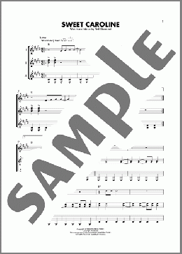 Sweet Caroline(Neil Diamond) 楽譜 ギターアンサンブル ダウンロード