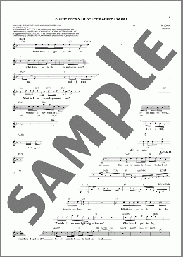 Sorry Seems To Be The Hardest Word(Elton John) 楽譜 その他 ダウンロード