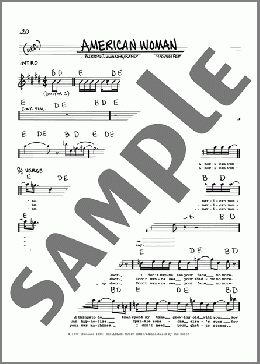 American Woman(Lenny Kravitz/The Guess Who) 楽譜 その他 ダウンロード