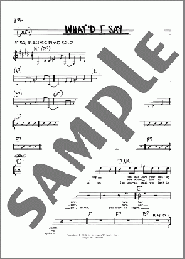 What'd I Say(Ray Charles/Elvis Presley) 楽譜 その他 ダウンロード