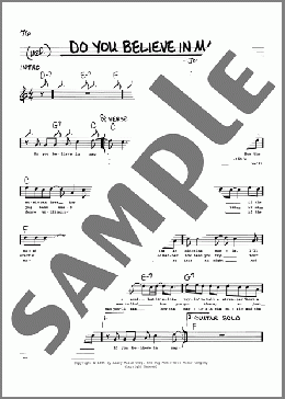 Do You Believe In Magic(Lovin' Spoonful) 楽譜 その他 ダウンロード