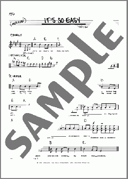 It's So Easy(The Crickets/Linda Ronstadt) 楽譜 その他 ダウンロード