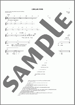Lord Mr. Ford(Jerry Reed) 楽譜 その他 ダウンロード