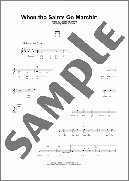 When The Saints Go Marching In(James M. Black) 楽譜 メロディ ダウンロード