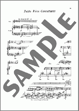 Petite Piece Concertante(Guillaume Balay) 楽譜 その他 ダウンロード