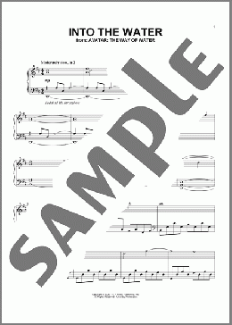 Into The Water (from Avatar: The Way Of Water)(Simon Franglen) 楽譜 ピアノ（ソロ） ダウンロード