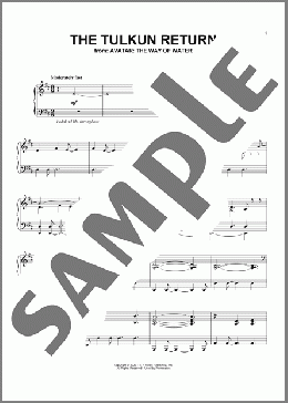 The Tulkin Return (from Avatar: The Way Of Water)(Simon Franglen) 楽譜 ピアノ（ソロ） ダウンロード
