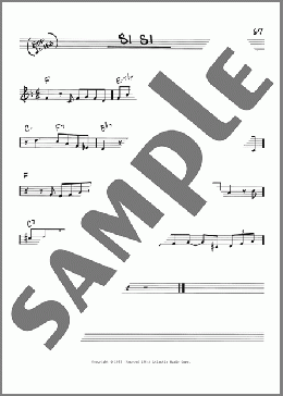 Si Si(Charlie Parker) 楽譜 その他 ダウンロード