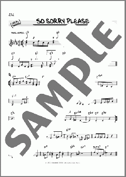 So Sorry Please(Bud Powell) 楽譜 その他 ダウンロード