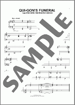 Qui-Gon's Funeral (from Star Wars: The Phantom Menace)(John Williams) 楽譜 ピアノ（ソロ） ダウンロード