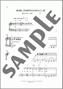 Here Comes Santa Claus (Right Down Santa Claus Lane) (arr. Dan Coates)(Gene Autry/Oakley Haldeman) 楽譜 ピアノ（ソロ） ダウンロード