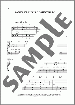 Santa Claus Is Comin' To Town (arr. Dan Coates)(J. Fred Coots/Haven Gillespie) 楽譜 ピアノ（ソロ） ダウンロード