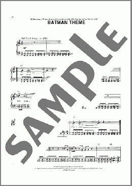 Batman Theme(Marketts) 楽譜 ピアノ & ボーカル ダウンロード