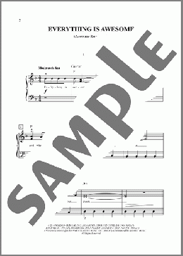 Everything Is Awesome (from The Lego Movie) (arr. Carol Matz)(Tegan and Sara) 楽譜 ピアノ（ソロ） ダウンロード