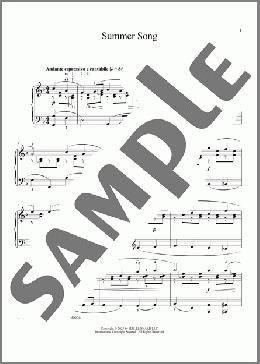 Summer Song(Cecile Hartog) 楽譜 ピアノ（ソロ） ダウンロード
