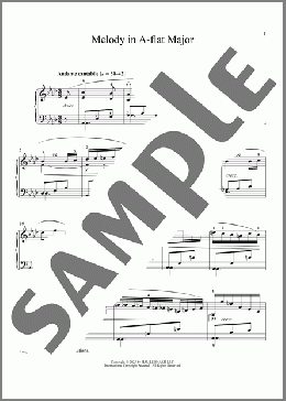 Melody in A-flat Major(Louise Dumont Farrenc) 楽譜 ピアノ（ソロ） ダウンロード