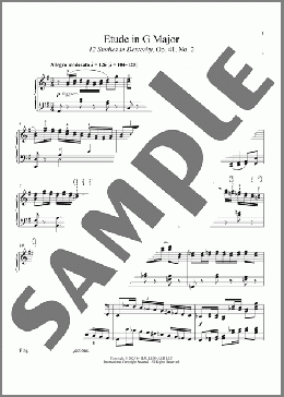 Etude in G Major(Louise Dumont Farrenc) 楽譜 ピアノ（ソロ） ダウンロード
