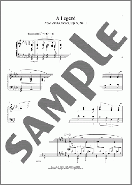A Legend(Adele aus der Ohe) 楽譜 ピアノ（ソロ） ダウンロード
