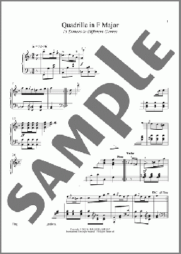 Quadrille  in F Major(Marie Szymanowska) 楽譜 ピアノ（ソロ） ダウンロード
