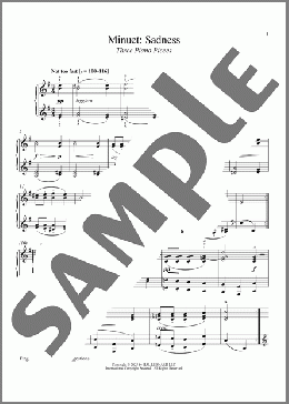 Minuet: Sadness(Josephine Lang) 楽譜 ピアノ（ソロ） ダウンロード