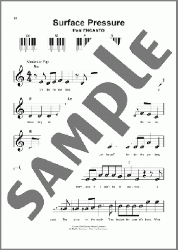Surface Pressure (from Encanto)(Jessica Darrow) 楽譜 ピアノ（ソロ） ダウンロード