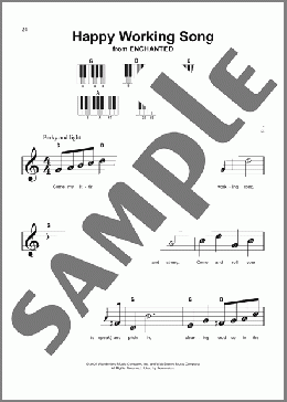 Happy Working Song (from Enchanted)(Amy Adams) 楽譜 ピアノ（ソロ） ダウンロード