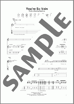 You're So Vain(Carly Simon) 楽譜 ギター（ソロ） ダウンロード