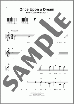 Once Upon A Dream (from Sleeping Beauty)(Sammy Fain/Jack Lawrence) 楽譜 ピアノ（ソロ） ダウンロード