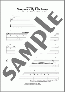 Sleepwalk My Life Away(Metallica) 楽譜 ギター（ソロ） ダウンロード
