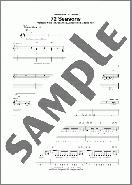 72 Seasons(Metallica) 楽譜 ギター（ソロ） ダウンロード