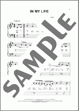 In My Life(The Beatles) 楽譜 その他 ダウンロード