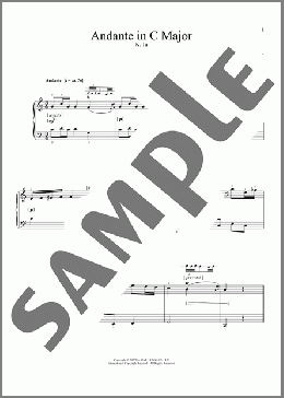 Andante, K. 1A(Wolfgang Amadeus Mozart) 楽譜 ピアノ（ソロ） ダウンロード