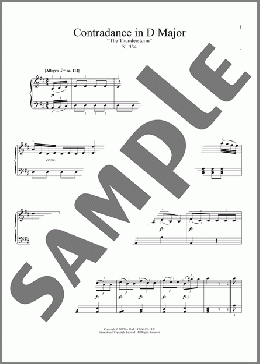 Contredance In D Major, K. 534(Wolfgang Amadeus Mozart) 楽譜 ピアノ（ソロ） ダウンロード