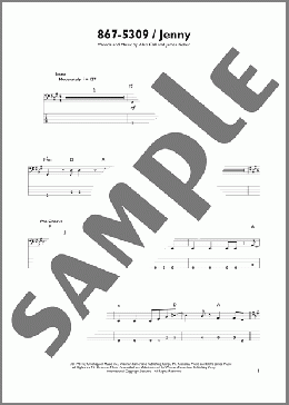 867-5309/Jenny(Tommy Tutone) 楽譜 その他 ダウンロード