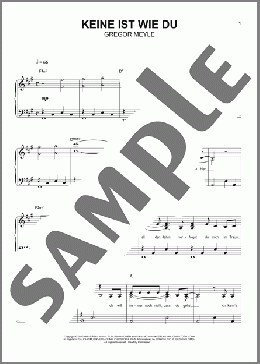 Keine Ist Wie Du(Gregor Meyle) 楽譜 ピアノ（ソロ） ダウンロード