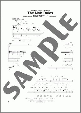 The Mob Rules(Black Sabbath) 楽譜 ギター（ソロ） ダウンロード