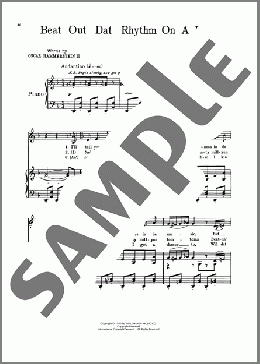 Beat Out Dat Rhythm On A Drum (from Carmen Jones)(Oscar Hammerstein II) 楽譜 ピアノ & ボーカル & ギター ダウンロード