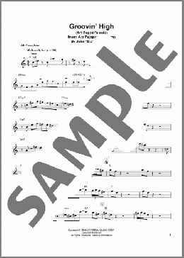 Groovin' High(Charlie Parker/Art Pepper) 楽譜 アルトサックス（ソロ） ダウンロード