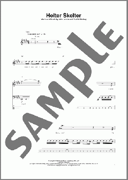 Helter Skelter(The Beatles) 楽譜 ベース ダウンロード