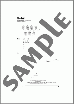 The End(The Beatles) 楽譜 ギター（コード） ダウンロード