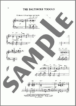 The Baltimore Todolo(Eubie Blake) 楽譜 ピアノ（ソロ） ダウンロード