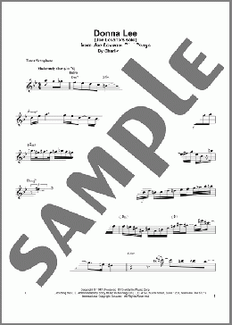 Donna Lee(Charlie Parker/Joe Lovano) 楽譜 テナーサックス（ソロ） ダウンロード