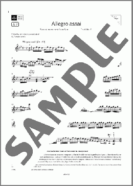 Allegro assai (Grade 7, A2, from the ABRSM Violin Syllabus from 2024)(T. G. Albinoni) 楽譜 バイオリン ダウンロード