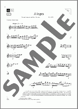 Allegro (Grade 5, A2, from the ABRSM Violin Syllabus from 2024)(G. F. Handel) 楽譜 バイオリン ダウンロード