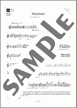 Moderato (Grade 5, C2, from the ABRSM Violin Syllabus from 2024)(Germaine Tailleferre) 楽譜 バイオリン ダウンロード