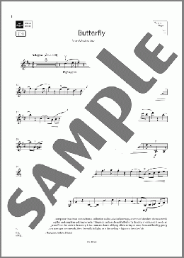 Butterfly (Grade 4, C1, from the ABRSM Violin Syllabus from 2024)(Ewa Iwan) 楽譜 バイオリン ダウンロード